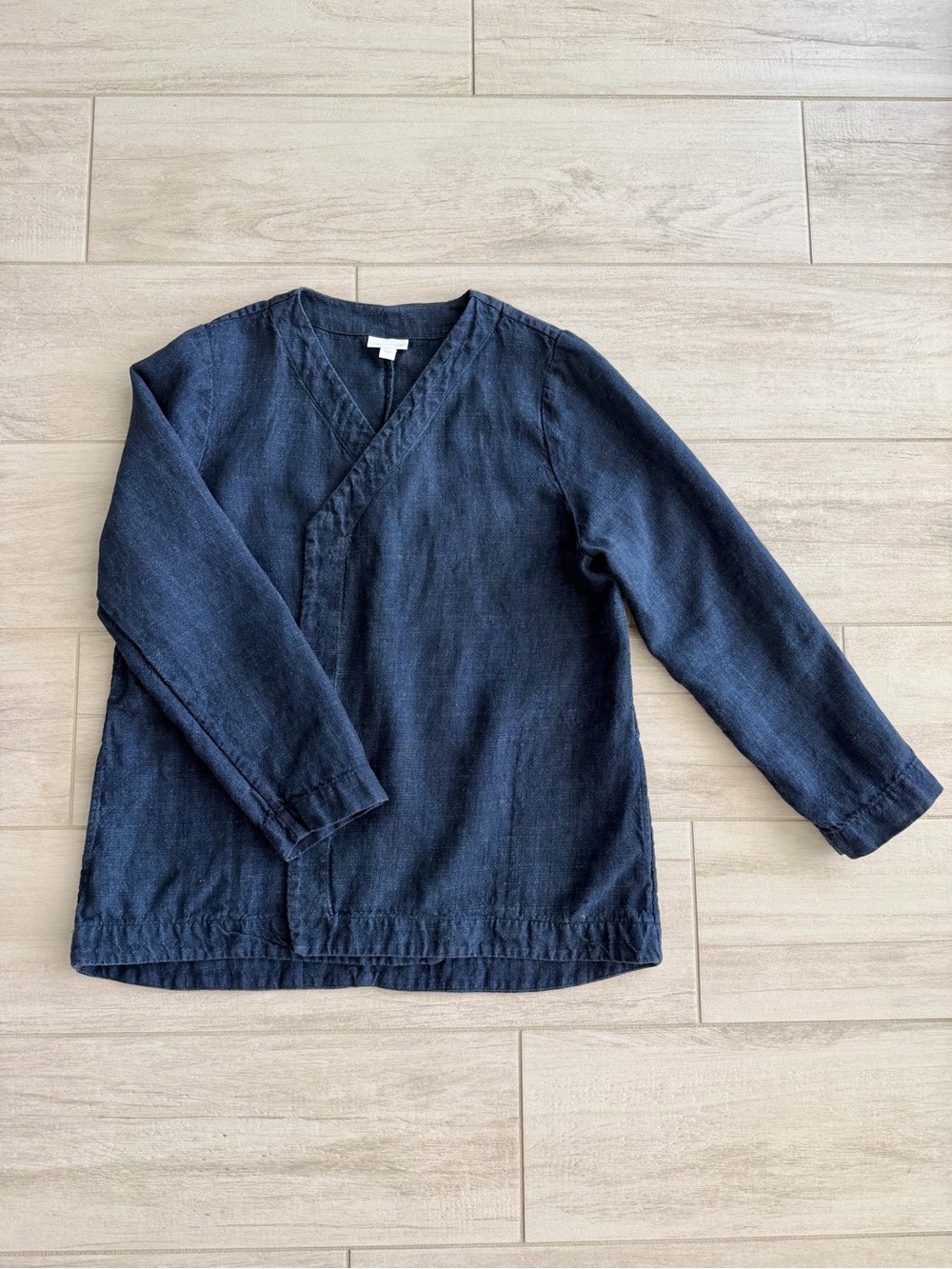 Pure Jill 100% Linen Open-Front Jacket Cardigan - Size L